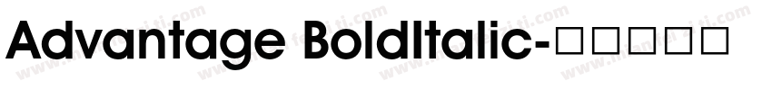 Advantage BoldItalic字体转换